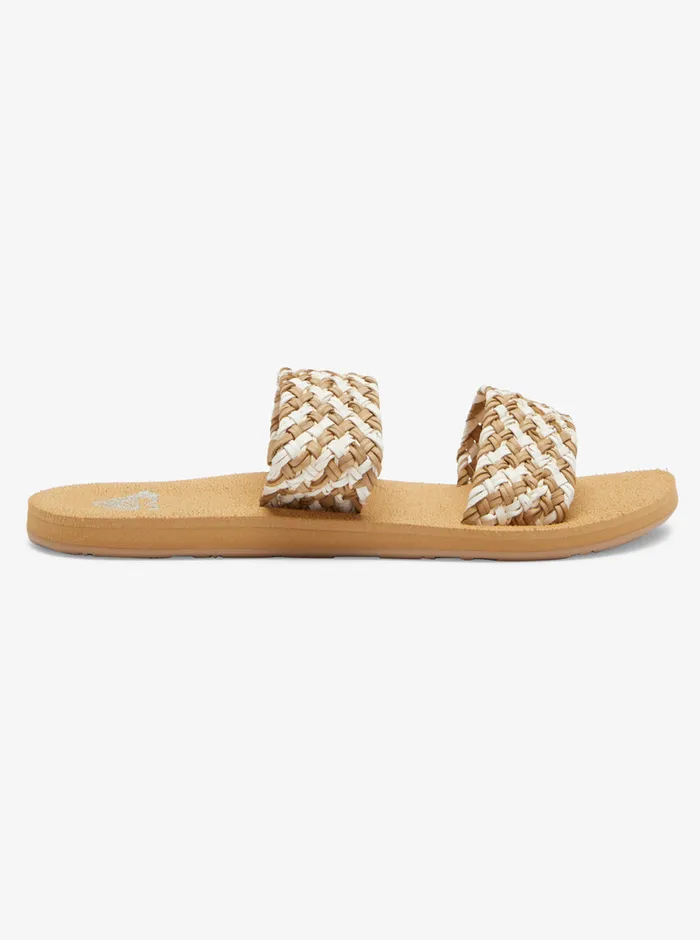 Roxy Sandals Porto Slide Slider Sandals Natural 8211 Womens