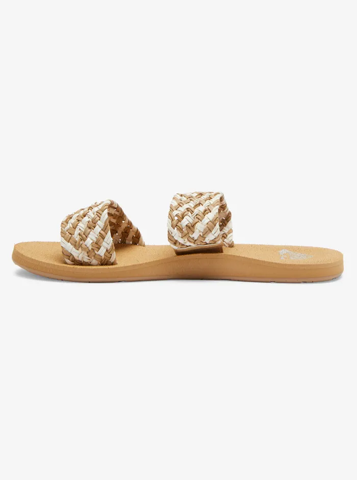 Roxy Sandals Porto Slide Slider Sandals Natural 8211 Womens
