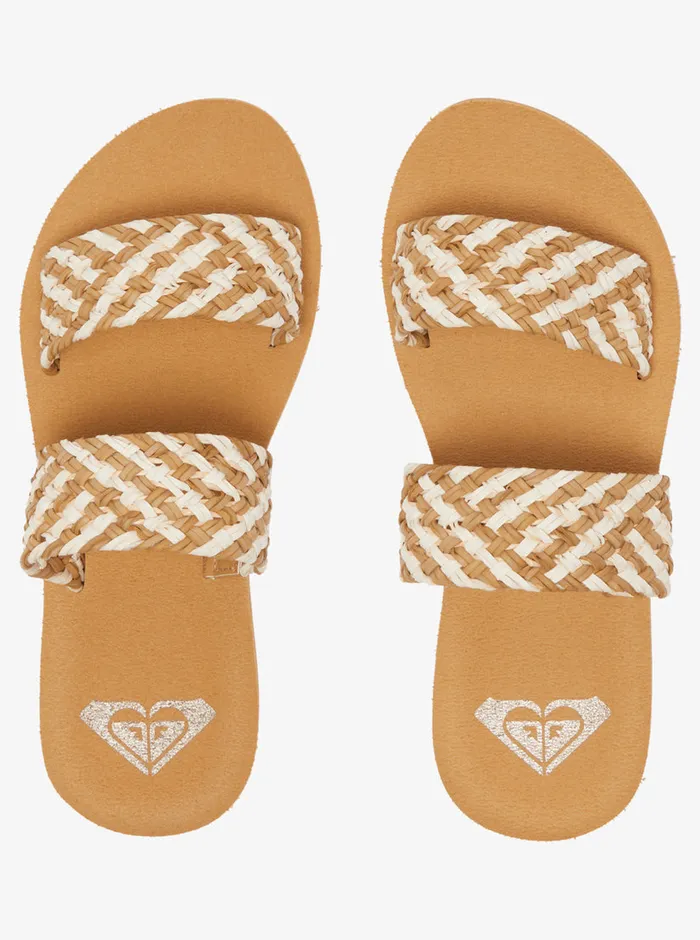 Roxy Sandals Porto Slide Slider Sandals Natural 8211 Womens