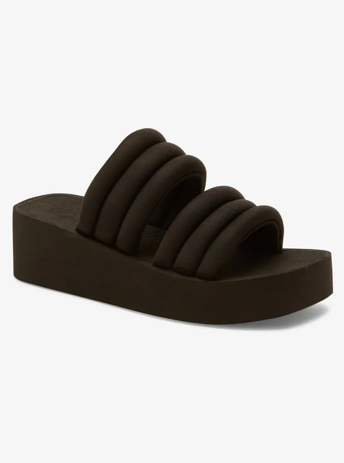 Roxy Sandals Totally Tubular Slide Sandals Black 8211 Womens