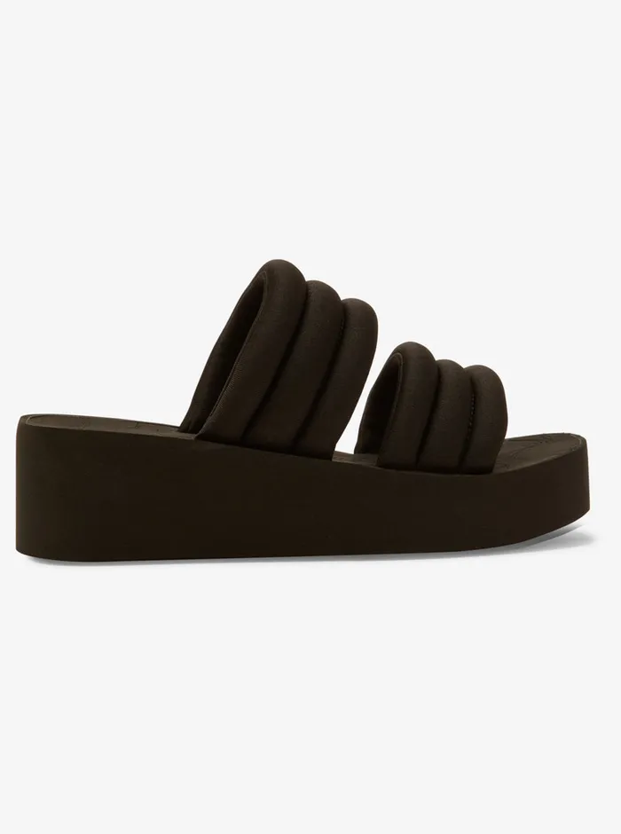Roxy Sandals Totally Tubular Slide Sandals Black 8211 Womens
