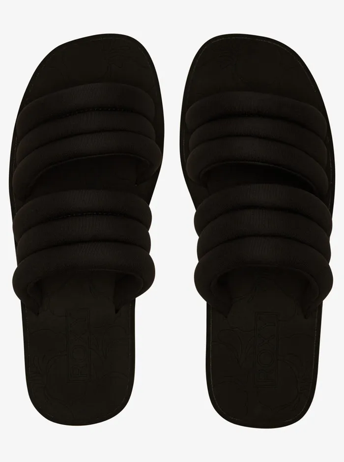 Roxy Sandals Totally Tubular Slide Sandals Black 8211 Womens
