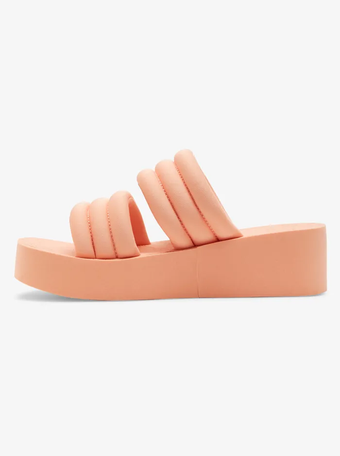 Roxy Sandals Totally Tubular Slide Sandals Peaches 8211 Womens