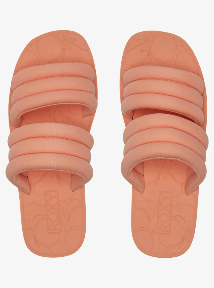 Roxy Sandals Totally Tubular Slide Sandals Peaches 8211 Womens