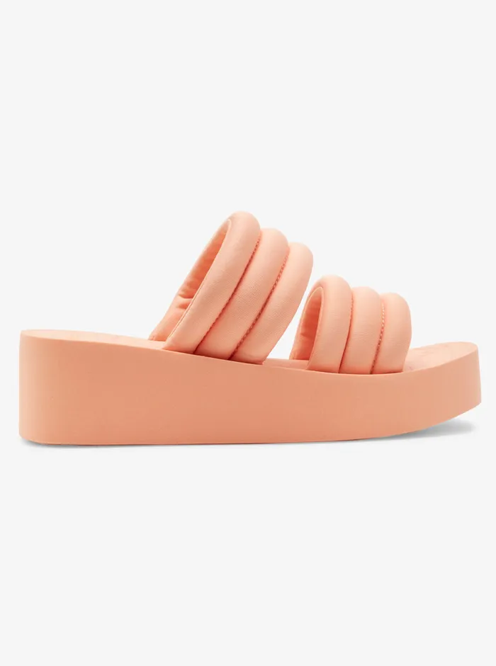 Roxy Sandals Totally Tubular Slide Sandals Peaches 8211 Womens