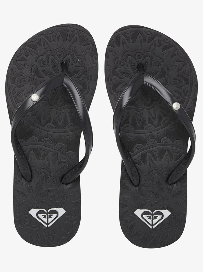 Roxy Shoes and Sandals 416 Antilles FlipFlops Black 8211 Girls