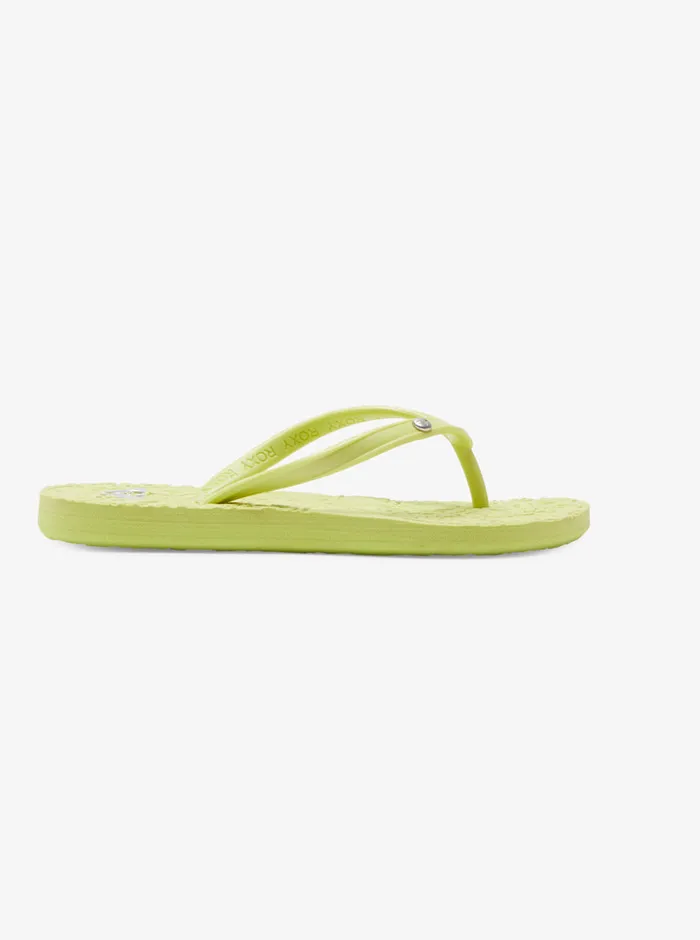Roxy Shoes and Sandals 416 Antilles FlipFlops Lime Green 8211 Girls