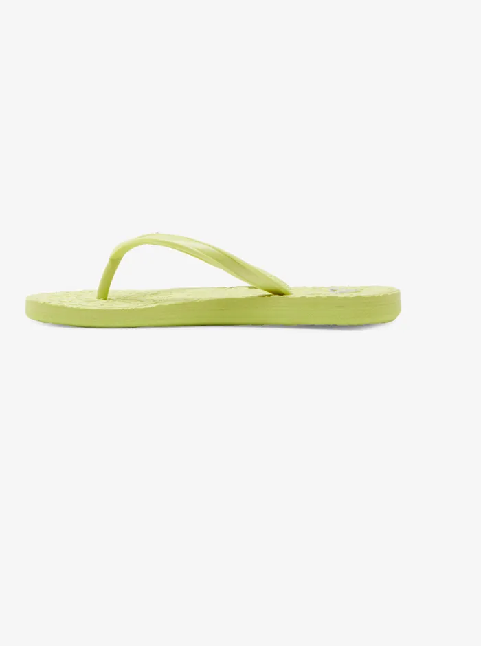 Roxy Shoes and Sandals 416 Antilles FlipFlops Lime Green 8211 Girls