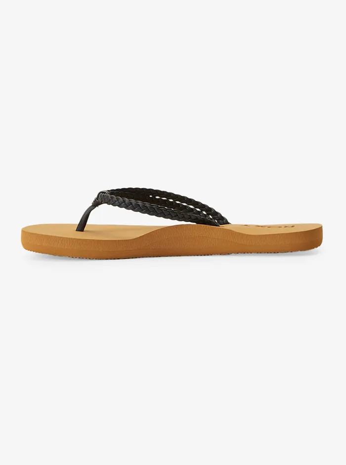 Roxy Shoes and Sandals 416 Costas FlipFlops Black 8211 Girls