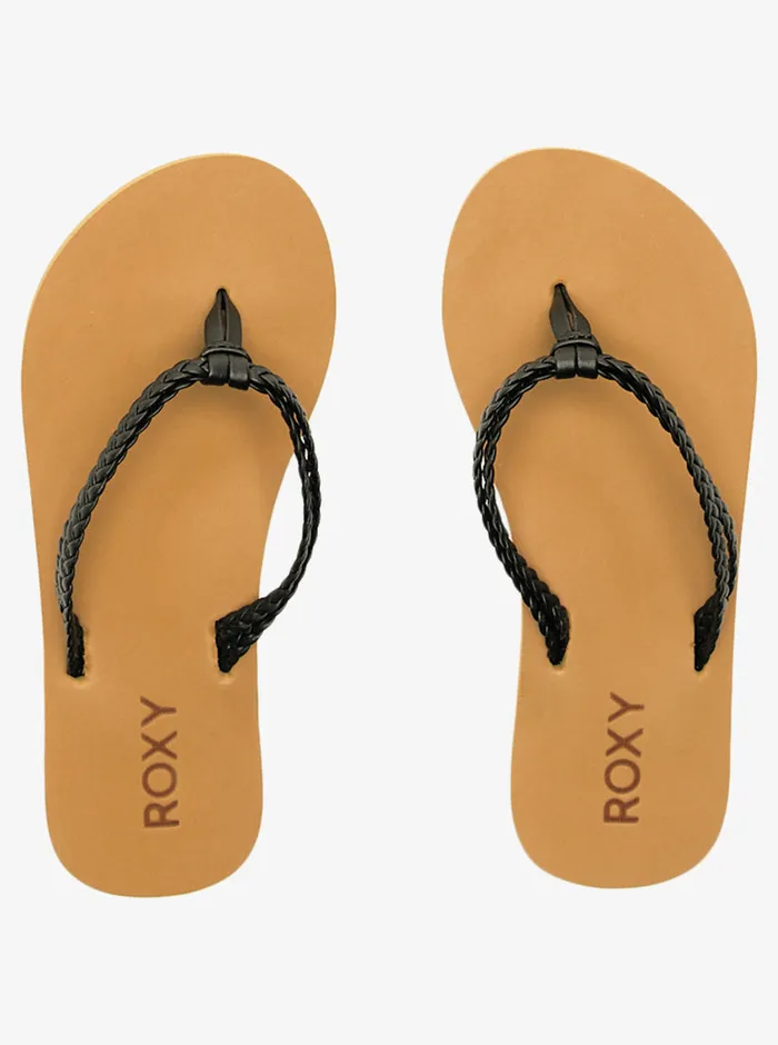 Roxy Shoes and Sandals 416 Costas FlipFlops Black 8211 Girls