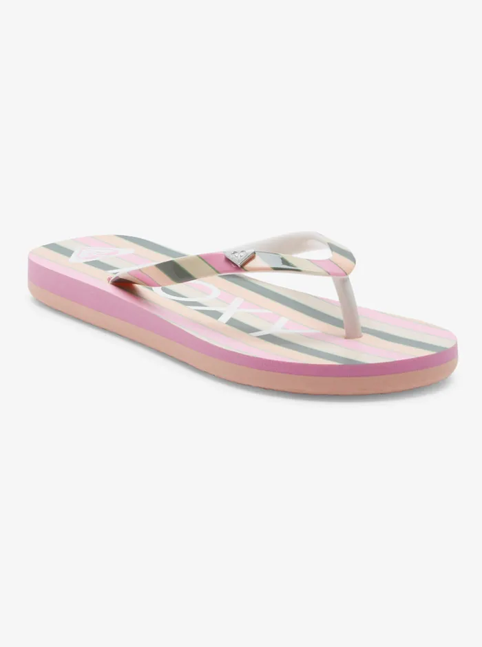 Roxy Shoes and Sandals 416 Pebbles Sandals Greenpink 8211 Girls