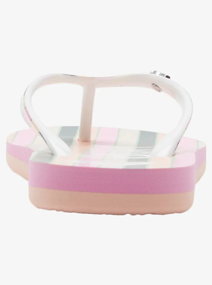 Roxy Shoes and Sandals 416 Pebbles Sandals Greenpink 8211 Girls