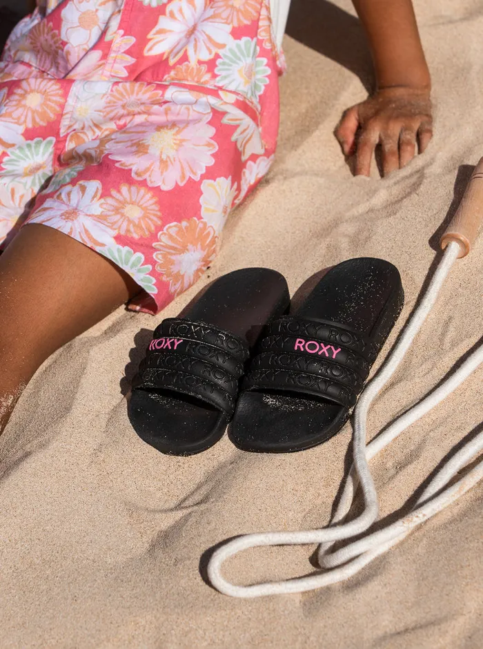 Roxy Shoes and Sandals 416 Slippy WaterFriendly Sandals Black 8211 Girls