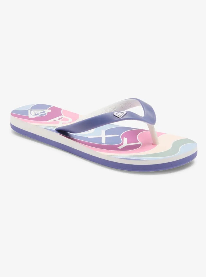 Roxy Shoes and Sandals 416 Tahiti FlipFlops Blue Depths 8211 Girls