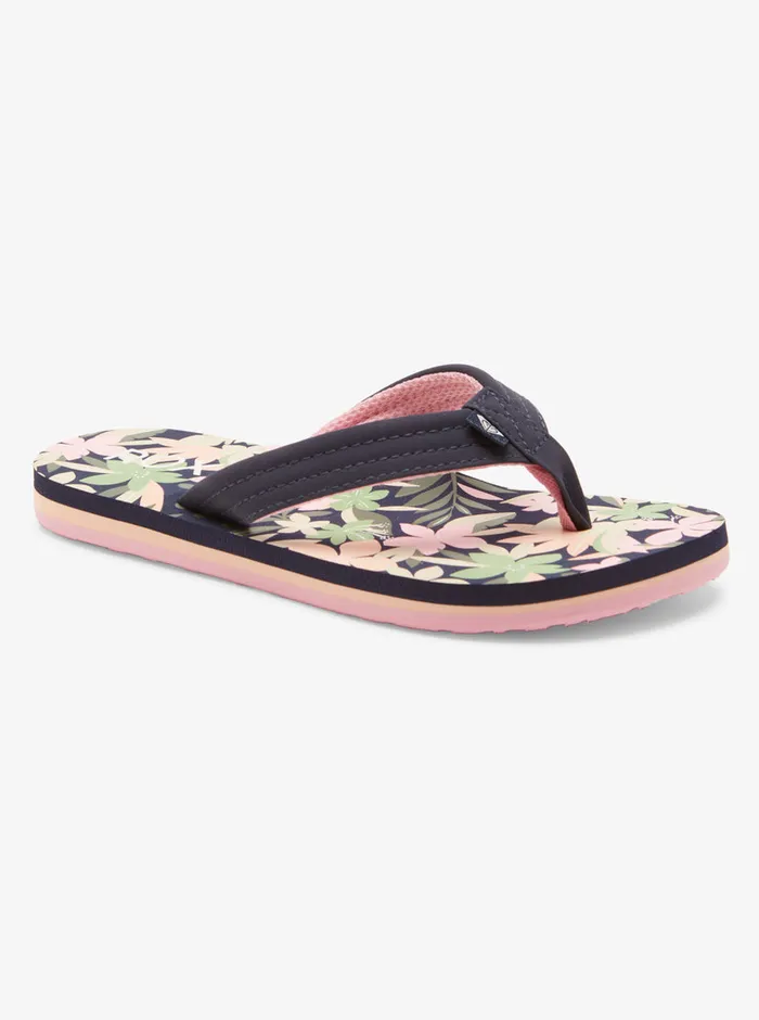 Roxy Shoes and Sandals 416 Vista Loreto FlipFlops Lt Navypink 8211 Girls