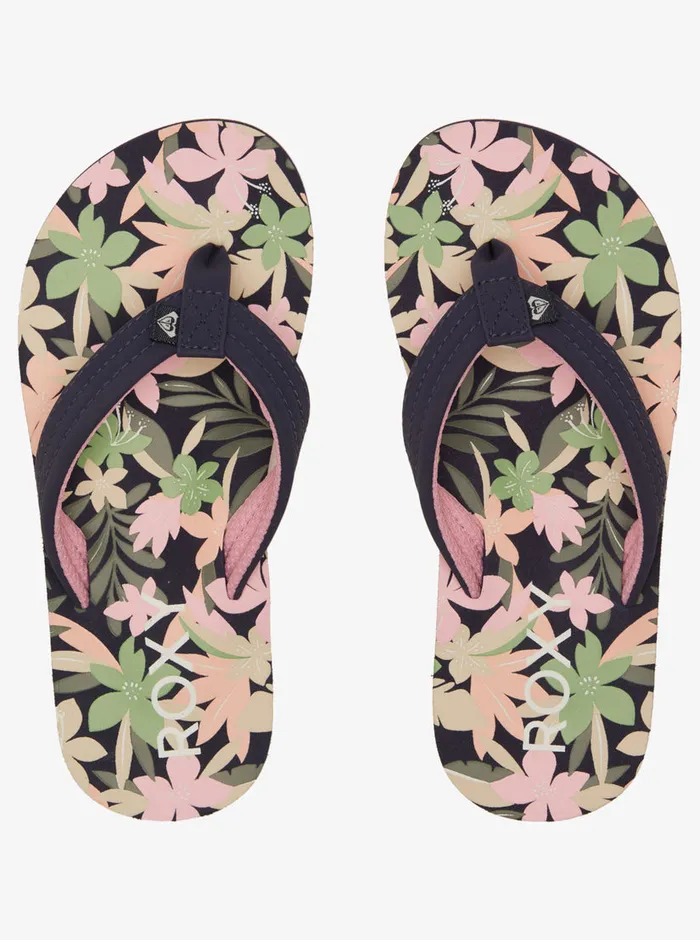 Roxy Shoes and Sandals 416 Vista Loreto FlipFlops Lt Navypink 8211 Girls