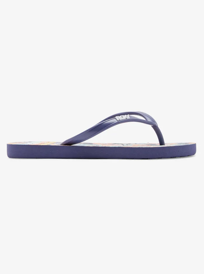 Roxy Shoes and Sandals 416 Viva Stamp Sandals Shady Blueorange 8211 Girls