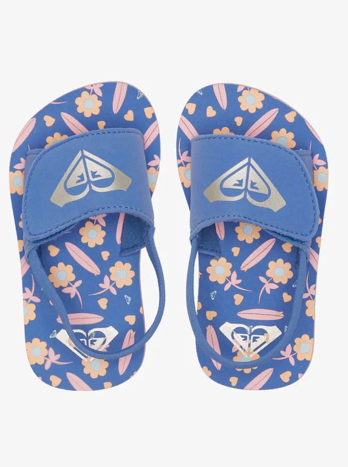 Roxy Shoes and Sandals Toddler039s Finn Sandals Crazy Pinkblue Radiance 8211 Girls