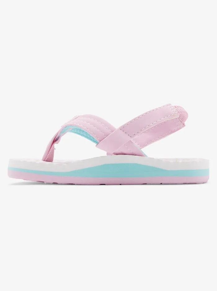 Roxy Shoes and Sandals Toddler039s Vista Loreto Sandals Whitelavender 8211 Girls