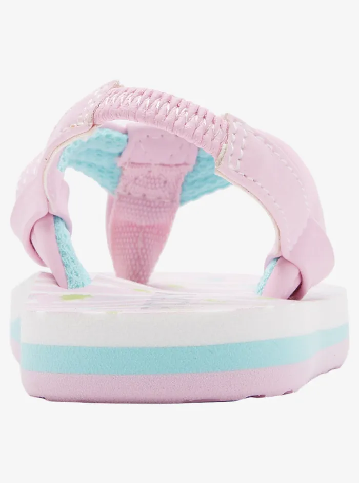 Roxy Shoes and Sandals Toddler039s Vista Loreto Sandals Whitelavender 8211 Girls