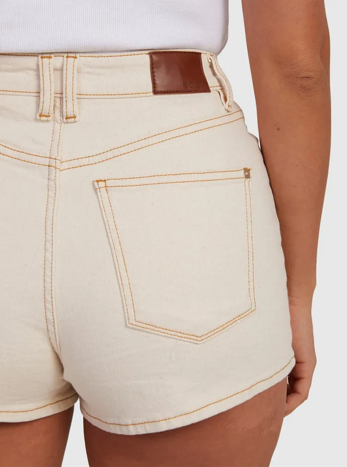 Roxy Shorts Chlo Natural Denim Shorts Natural 8211 Womens