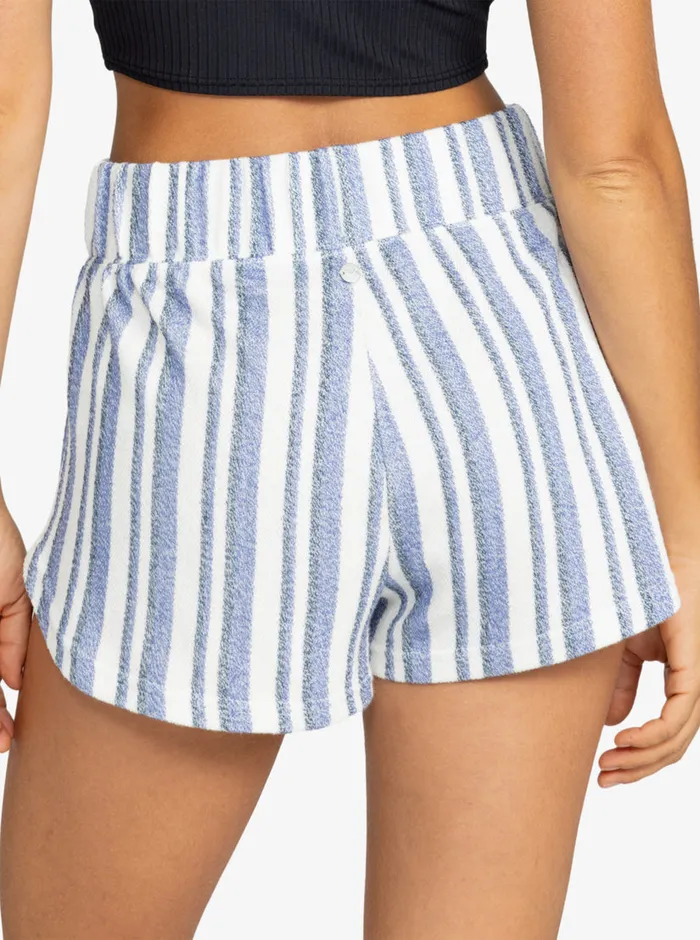 Roxy Shorts Drop A Wave Shorts Bijou Blue Small Silk Stripe 8211 Womens