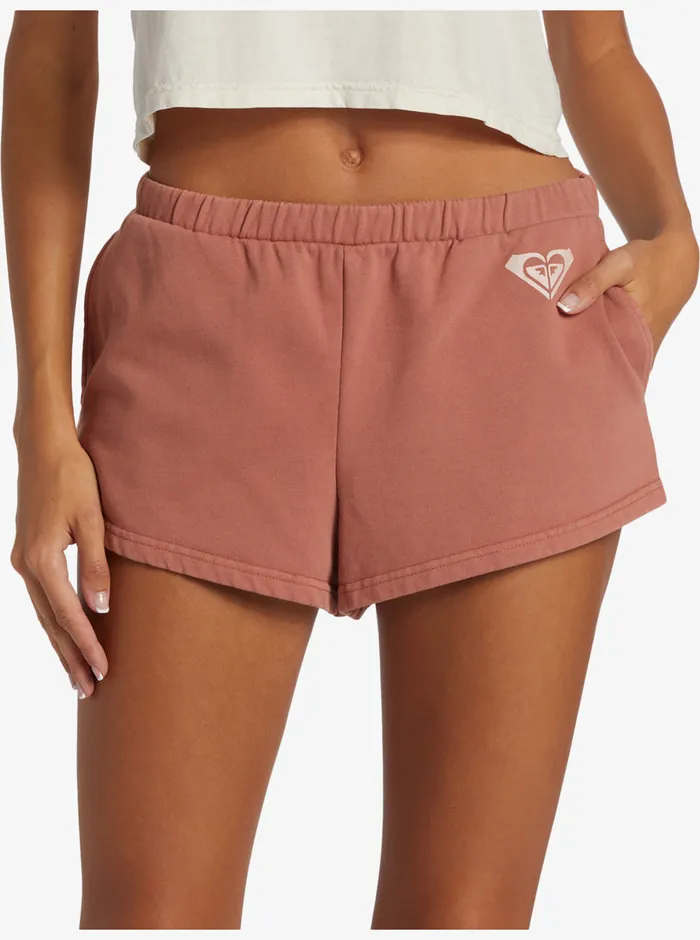 Roxy Shorts Lineup Fleece Sweat Shorts Cedar Wood 8211 Womens