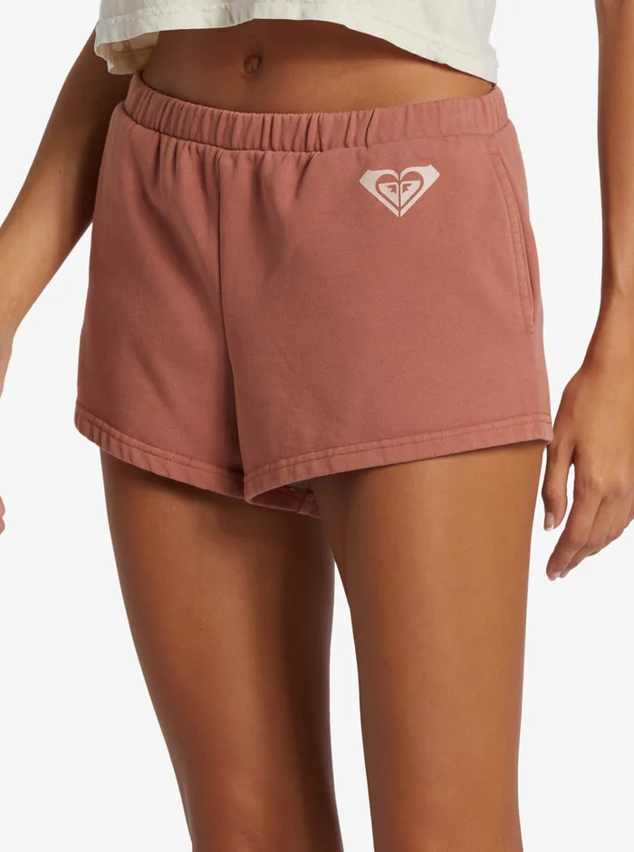 Roxy Shorts Lineup Fleece Sweat Shorts Cedar Wood 8211 Womens