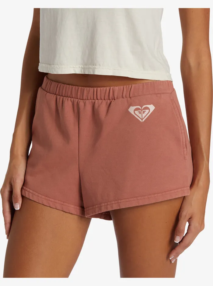 Roxy Shorts Lineup Fleece Sweat Shorts Cedar Wood 8211 Womens