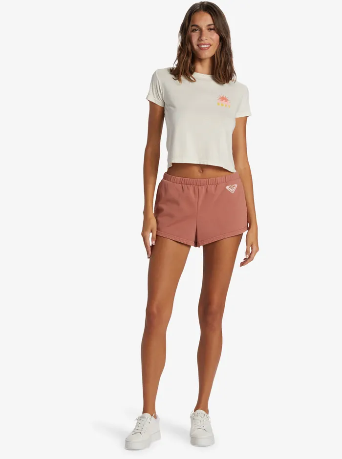 Roxy Shorts Lineup Fleece Sweat Shorts Cedar Wood 8211 Womens