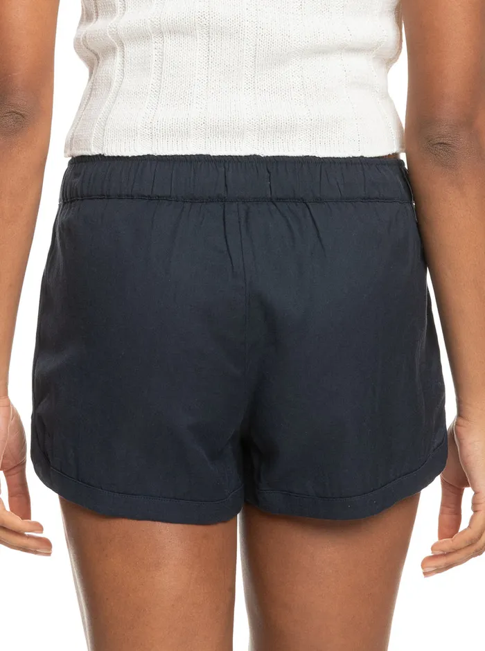 Roxy Shorts New Impossible Love Elastic Waist Shorts Mood Indigo 8211 Womens