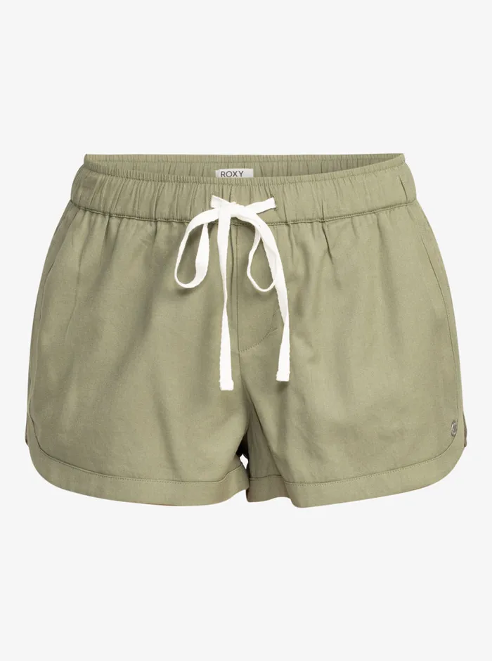 Roxy Shorts New Impossible Love Elastic Waist Shorts Sea Spray 8211 Womens