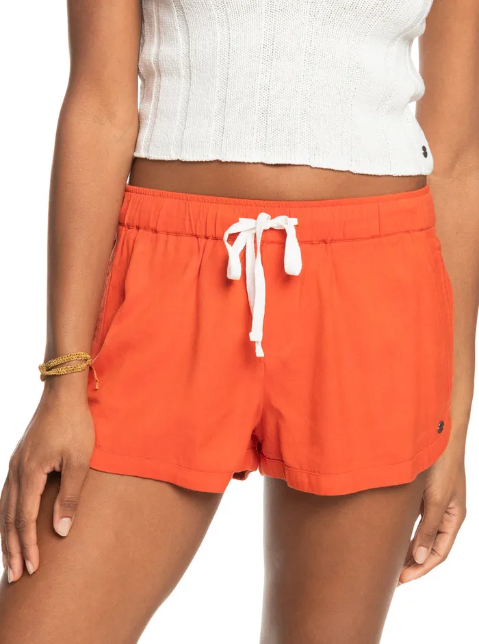 Roxy Shorts New Impossible Love Elastic Waist Shorts Tigerlily 8211 Womens
