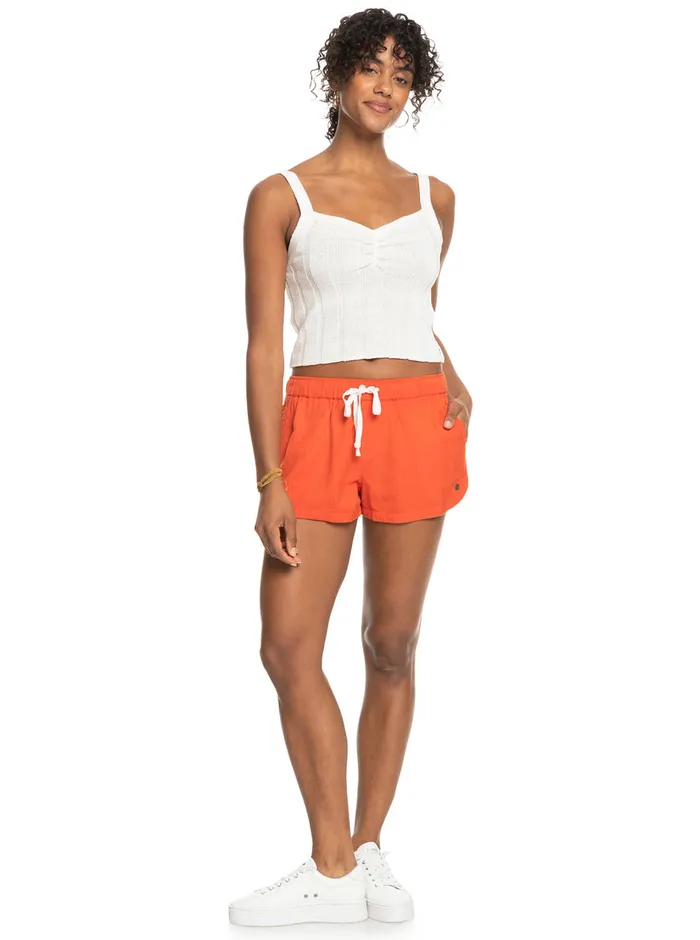 Roxy Shorts New Impossible Love Elastic Waist Shorts Tigerlily 8211 Womens
