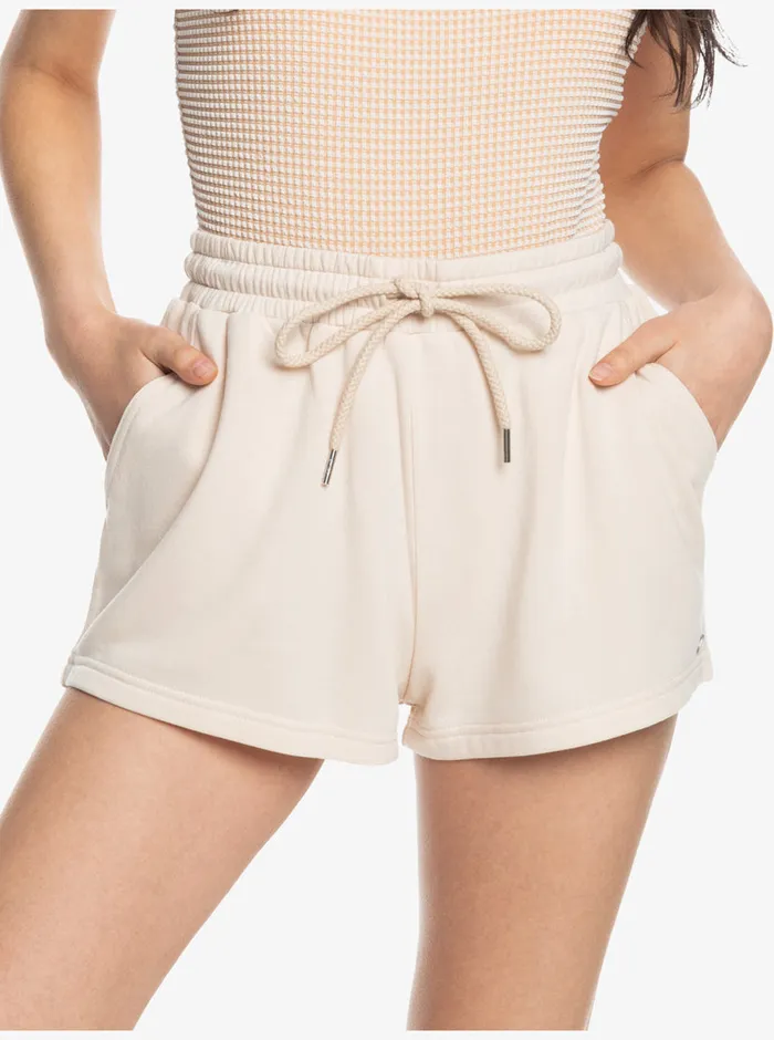 Roxy Shorts Surfing By Moonlight Elastic Waist Shorts Tapioca 8211 Womens