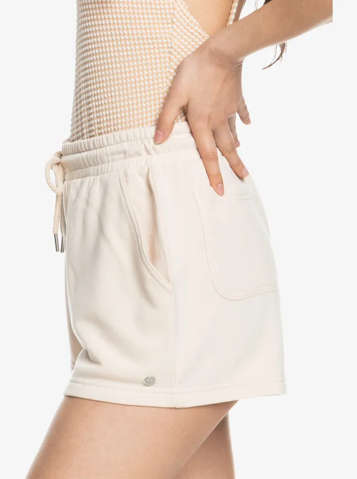 Roxy Shorts Surfing By Moonlight Elastic Waist Shorts Tapioca 8211 Womens