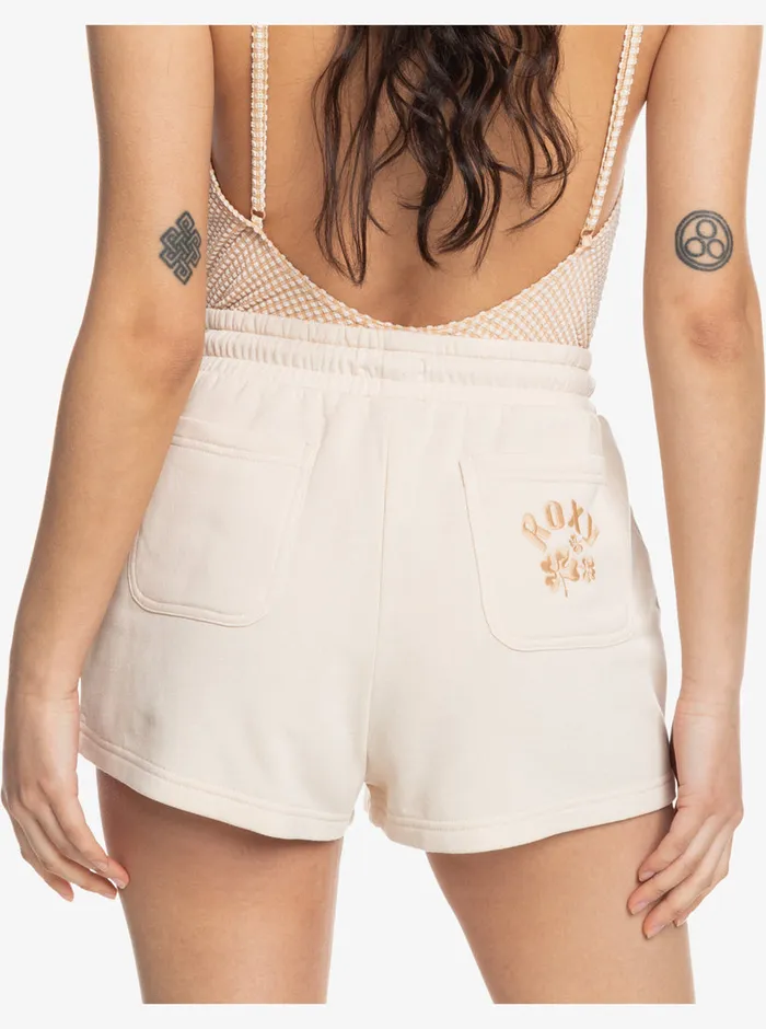 Roxy Shorts Surfing By Moonlight Elastic Waist Shorts Tapioca 8211 Womens