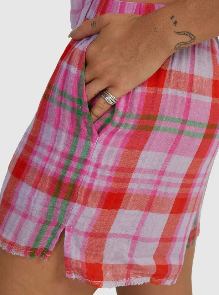 Roxy Shorts Tartan Times Shorts Tartan Times Mimis Lilac 8211 Womens