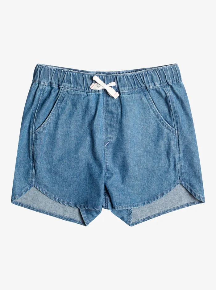 Roxy Skirts and Shorts 416 Genial Moment Beach Shorts Medium Blue 8211 Girls