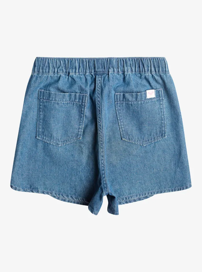 Roxy Skirts and Shorts 416 Genial Moment Beach Shorts Medium Blue 8211 Girls