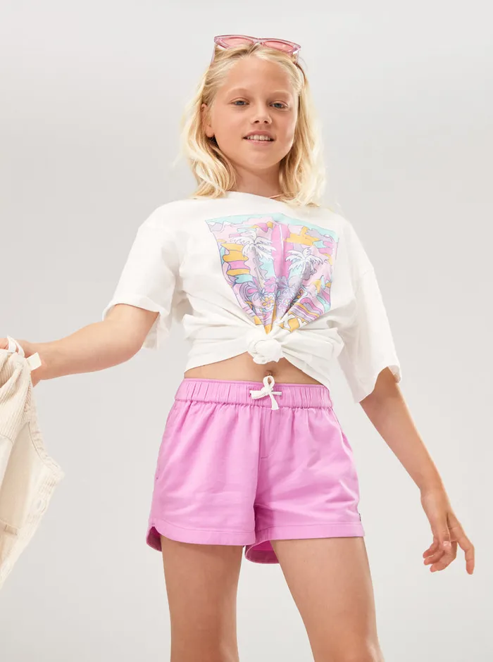 Roxy Skirts and Shorts 416 Una Mattina Elastic Waist Shorts Opera Mauve 8211 Girls Roxy Skirts and Shorts 416 Una Mattina Elastic Waist Shorts Opera Mauve 8211 Girls