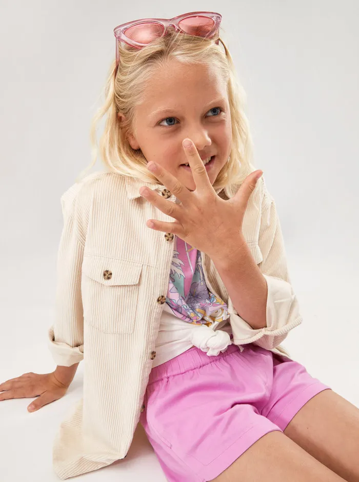 Roxy Skirts and Shorts 416 Una Mattina Elastic Waist Shorts Opera Mauve 8211 Girls