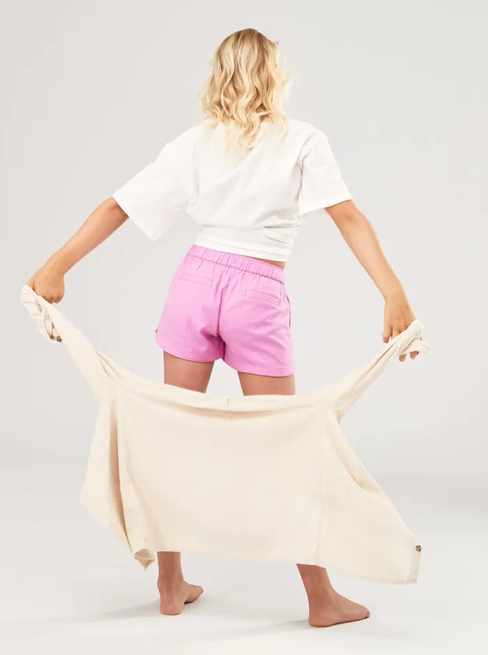 Roxy Skirts and Shorts 416 Una Mattina Elastic Waist Shorts Opera Mauve 8211 Girls