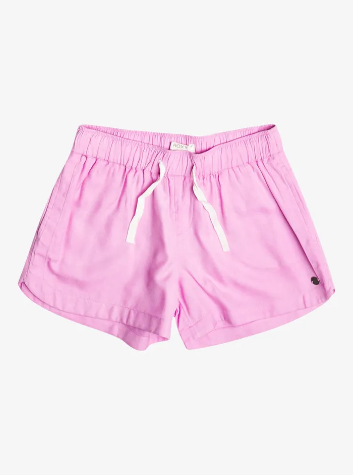 Roxy Skirts and Shorts 416 Una Mattina Elastic Waist Shorts Opera Mauve 8211 Girls