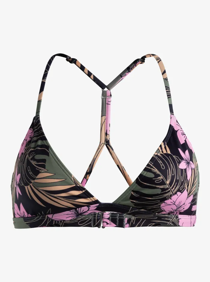 Roxy Skirts Pro The Cut Back Fixed Triangle Bikini Top Anthracite Classic Pro Surf 8211 Womens
