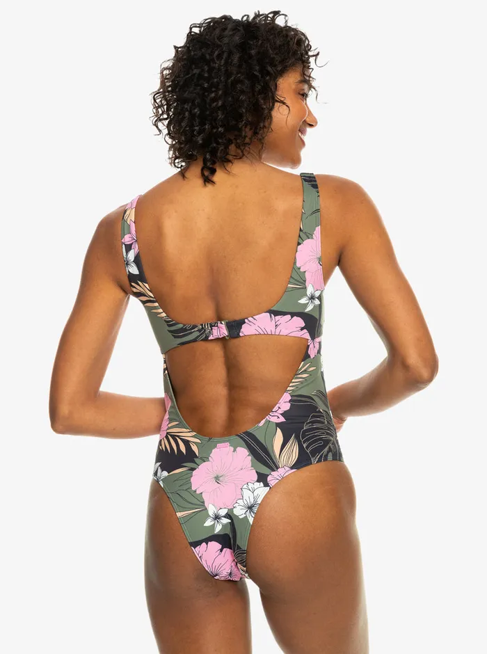 Roxy Skirts Pro The Double Line OnePiece Swimsuit Anthracite Classic Pro Surf 8211 Womens