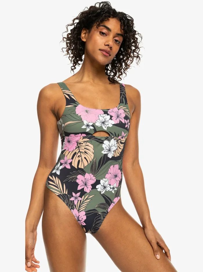 Roxy Skirts Pro The Double Line OnePiece Swimsuit Anthracite Classic Pro Surf 8211 Womens