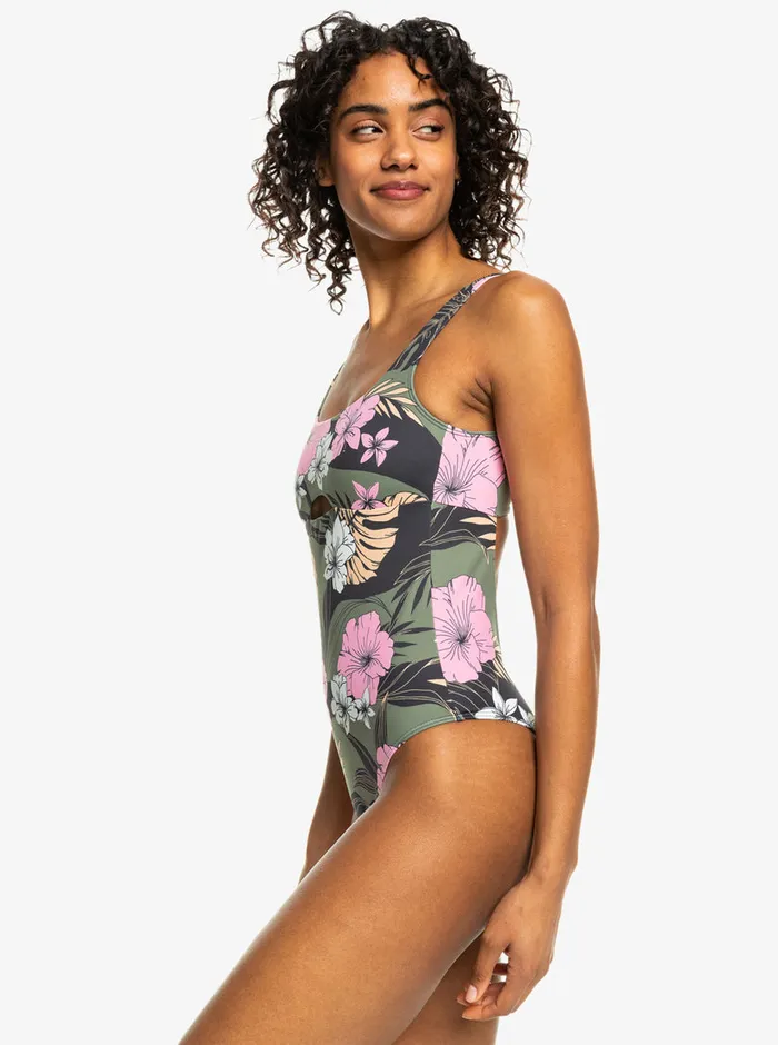 Roxy Skirts Pro The Double Line OnePiece Swimsuit Anthracite Classic Pro Surf 8211 Womens