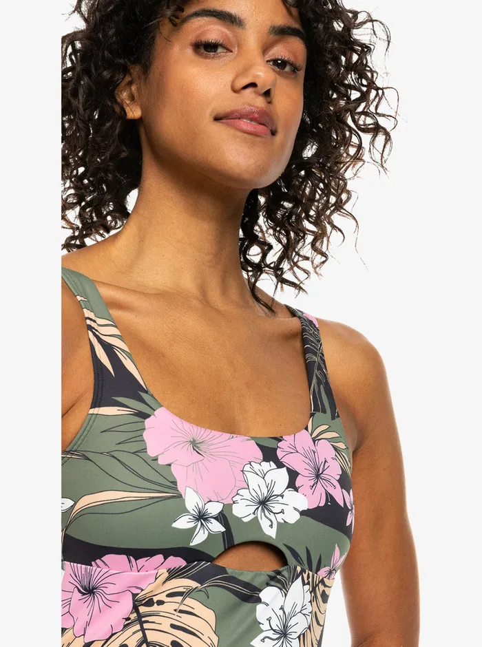Roxy Skirts Pro The Double Line OnePiece Swimsuit Anthracite Classic Pro Surf 8211 Womens