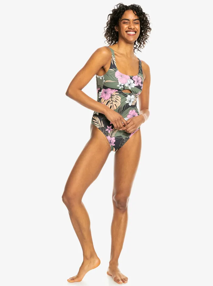 Roxy Skirts Pro The Double Line OnePiece Swimsuit Anthracite Classic Pro Surf 8211 Womens